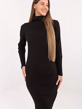 Daydress Rue Paris  This everyday pencil dress combines comfort with minimalist elegance, making it perfect for both work and everyday wear. Made of ribbed cott