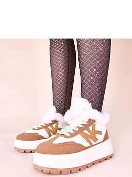 Sport Shoes Solea  We present unique brown sneakers lined with Nicha fur, which combine style, comfort, and functionality. Perfect for colder days, these sneak