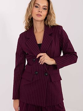 Jacket Rue Paris  Stylish women\'s blazer in an elegant edition is the perfect choice for everyday wear, work, and formal occasions. Its striped pattern empha