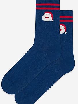 Socks Gatta  These elegant, high socks in a holiday style enchant with a delicate, subtle pattern with Santa Claus, which adds charm to them without over
