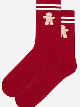 Socks Gatta  These high socks introduce a delicate, festive touch to the styling thanks to the subtle pattern with a charming gingerbread man. Made of br