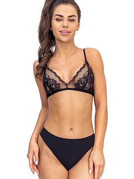 Brazilian style panties Donna  Sensual Brazilian panties made in Poland, combining wearing comfort with elegant design. The front of the panties is smooth, made of pleasan