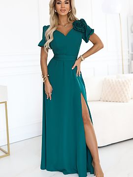 Long dress Numoco  If you dream of a dress in which you look feminine, elegant and simply stunning - this model will be a bull\'s-eye. Made in Poland, it encha