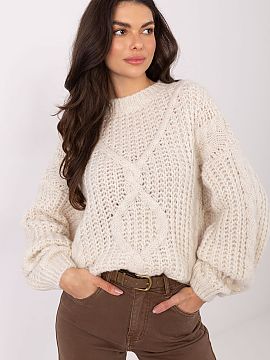 sweter Factory Price  Loose women\'s sweater created with everyday, casual stylizations in mind. Made of a pleasant to the touch blend of acrylic, nylon, and moha