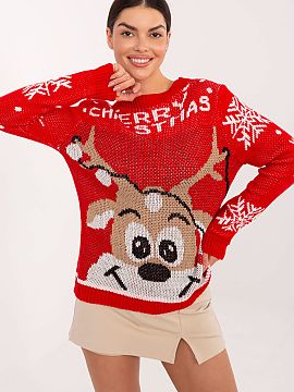 sweter Italy Moda  Women\'s casual sweater is a great choice for everyday, special occasions and parties in a more relaxed, holiday atmosphere. Made of soft ac