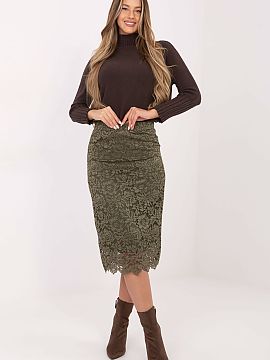 Skirt Italy Moda  An elegant lace skirt is a stylish proposition perfect for everyday wear, work, and formal occasions. Its unique character is emphasized by 