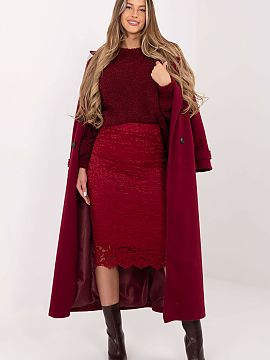 Skirt Italy Moda  An elegant lace skirt is a stylish proposal perfect for everyday wear, work, and formal occasions. Its unique character is emphasized by the