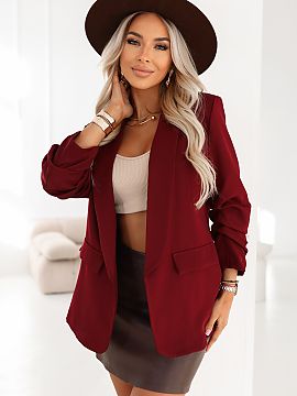 Jacket Numoco  Forget about boring office uniforms. This burgundy blazer is proof that elegance can have character. The deep burgundy shade works on the st