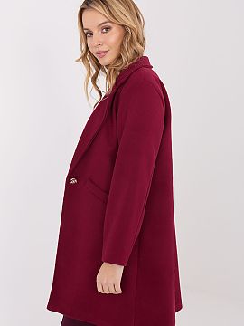 Coat Italy Moda  An elegant women\'s transitional coat is a stylish and versatile proposal perfect for autumn, winter, and spring. Its classic cut with lapel
