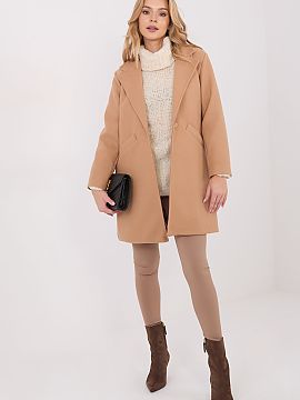 Coat Italy Moda  An elegant women\'s transitional coat is a stylish and versatile option perfect for autumn, winter, and spring. Its classic cut with lapels 
