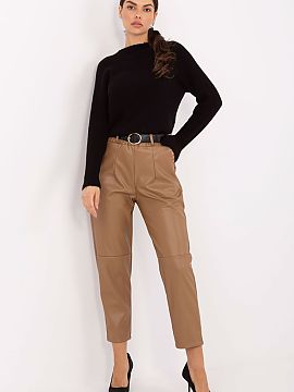 Women's pants Rue Paris  Stylish and comfortable women\'s leatherette trousers are the perfect choice for women who appreciate the combination of elegance and comfor