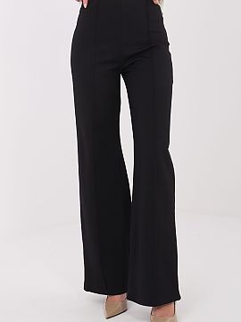 Women's pants Rue Paris  Modern and comfortable women\'s wide leg pants, perfect for everyday and office stylizations. Made of a blend of viscose, elastane, and nylo