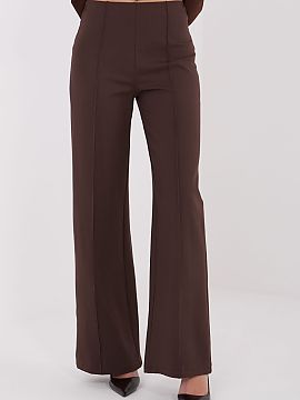 Women's pants Rue Paris  Modern and comfortable women\'s wide leg trousers, perfect for everyday and office styling. Made from a blend of viscose, elastane, and nylo