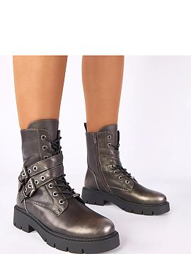 Boots Solea  Discover incredibly stylish metallic platform ankle boots from the Ruthy series by Gemre, which perfectly fit the latest trends in urban fas