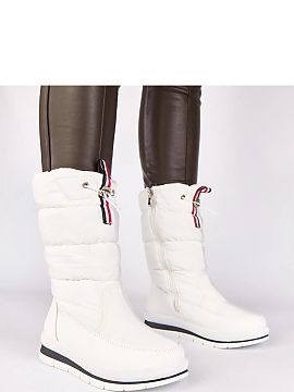 Snow boots Solea  Discover the unique comfort and style offered by the white low wedge snow boots with a drawstring from the Gemre Sophie brand. It is the per