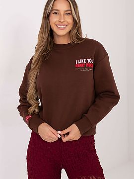 Sweatshirt Sublevel  This casual women\'s blouse is the perfect combination of comfort and modern style. Its unique character is emphasized by the dominant patte