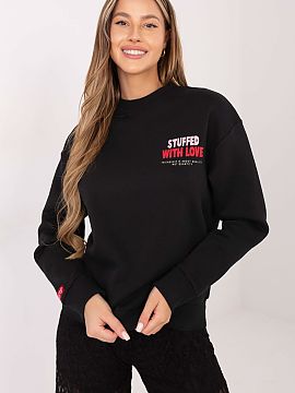 Sweatshirt Sublevel  This women\'s casual sweatshirt is the perfect combination of comfort and modern style. Its unique character is emphasized by the dominant p