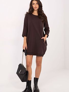 Daydress Relevance  Casual sweatshirt dress with a loose fit is the perfect choice for everyday styling, combining comfort with a modern, minimalist look. Made 