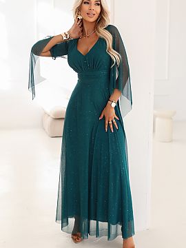 Long dress Numoco  There are dresses that you put on and immediately feel that this is The One. The emerald maxi dress from Numoco Basic belongs to them - eleg