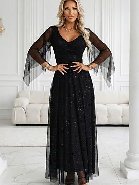 Long dress Numoco  This brocade dress from the Numoco Basic line proves that you can have both. This is not just a little black dress, it\'s a special occasion