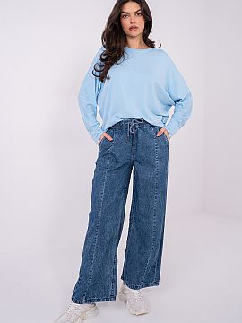 Jeans Sublevel  Women\'s wide leg jeans are a fashionable and comfortable choice for everyday casual stylings. Made from high-quality cotton, they provide c