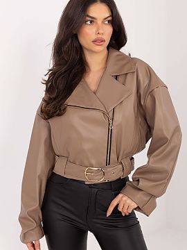 Jacket Rue Paris  Women\'s jacket made of eco-leather is a stylish and versatile proposal for everyday casual styling. Made of high-quality polyester and poly