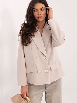 Coat Rue Paris  An elegant women\'s coat with lapels is a classic proposal for women who appreciate timeless style and comfort. The short cut with long slee