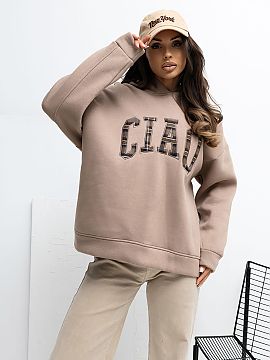 Sweatshirt Rue Paris  Women\'s hoodie in a casual style is a comfortable and stylish proposition for everyday styling. Made of high-quality cotton and elastane bl