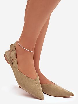Balerinki Step in style  Women\'s ballet flats made of eco-suede are a stylish and comfortable choice for everyday wear. The flat heel model ensures comfort, and the