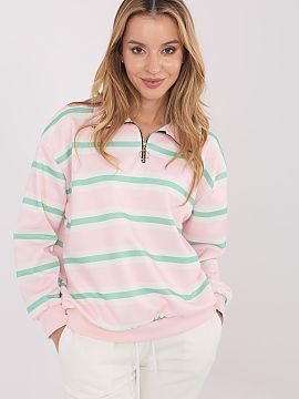 sweatshirt Italy Moda  Women\'s striped sweatshirt is a comfortable and stylish proposition in a casual edition, perfect for everyday wear. Made of soft and pleasa
