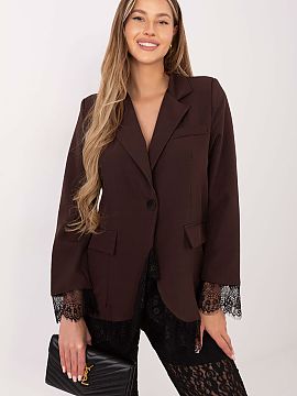 Jacket Italy Moda  An elegant women\'s blazer with a timeless, classic style, perfect for formal occasions, work, and parties. The smooth cut emphasizes its ve