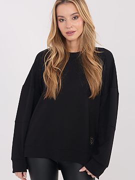 sweatshirt Rue Paris  Women\'s casual style blouse is a comfortable and stylish proposition for everyday wear. Made of pleasant to the touch viscose with elastane