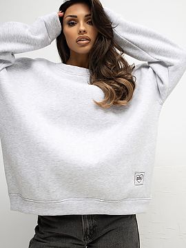 sweatshirt Rue Paris  Women\'s casual style sweatshirt is a comfortable proposition for everyday wear. Made of soft cotton with elastane, it ensures comfort, brea