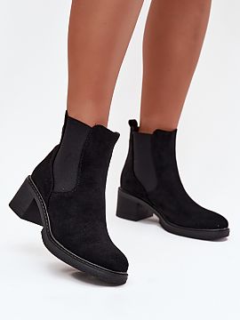 Slippers Step in style  Women\'s ankle boots in the style of riding boots made of eco-suede are a classic with a modern twist. Comfortable, slip-on, and practical, 