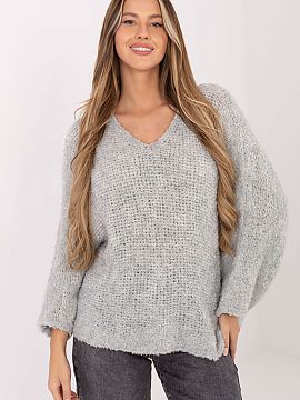 sweter Factory Price  Women\'s boucle sweater is a stylish and comfortable option for everyday styling. Made of a pleasant to the touch blend of acrylic, viscose,