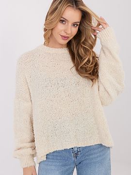 sweter Factory Price  Ladies\' oversize sweater in a casual style is a comfortable and fashionable option for everyday wear. The loose fit provides freedom of mov