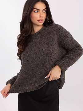 sweter Italy Moda  Stylish women\'s sweater with a casual character is a perfect choice for both everyday wear and work. Thanks to the varied texture of the ma
