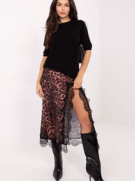 Skirt Italy Moda  An elegant satin skirt is a stylish proposal that will work perfectly in both everyday stylizations and for formal occasions and work. The e