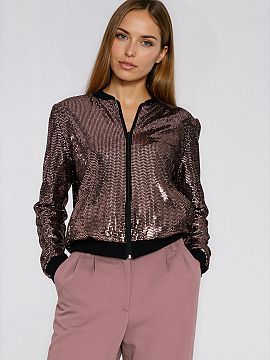 Sweatshirt Nife  Stylish women\'s sweatshirt with a regular cut, combining comfortable wear with a fashionable, eye-catching look. Made of material adorned w