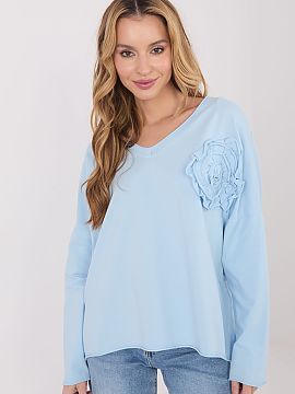 Bluzka Factory Price  Casual everyday blouse, combining comfort with a subtle, feminine detail. Made of soft cotton with a touch of elastane, it ensures comfort a