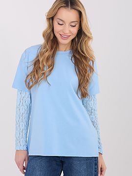 Bluzka Italy Moda  The daily women\'s blouse with a casual character combines simplicity with a delicate, feminine accent. Made of high-quality blend of cotton
