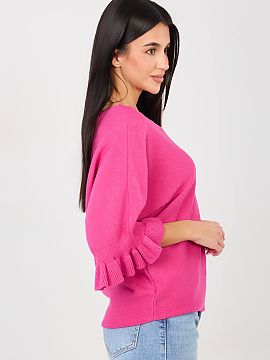 sweter Italy Moda  An elegant women\'s sweater of standard length, perfect for both everyday wear and more special occasions. Made of high-quality blend of vis