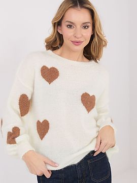 sweter Italy Moda  Women\'s sweater with a casual character, designed for everyday, comfortable stylizations. The model is made of a soft and warm blend of acr