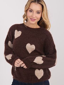 sweter Italy Moda  Women\'s sweater with a casual character, created for everyday, comfortable stylizations. The model is made of a soft and warm blend of acry