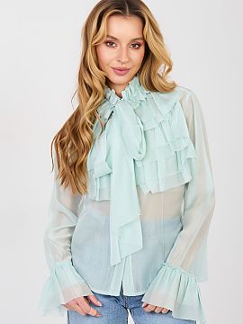 long sleeve shirt Factory Price  Elegant women\'s shirt with a stand-up collar, a classic model perfect for everyday wear, work, and formal occasions. Made of high-quality b