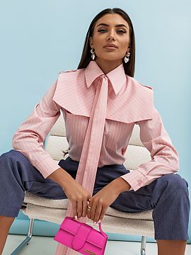 long sleeve shirt LaBalancia  Discover elegance and comfort with our MILO Shirt - Light Pink Stripes. This unique model combines fashionable style with practicality, perf