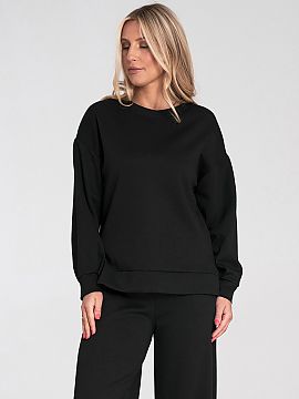 sweatshirt Figl  Women\'s sweatshirt with a simple cut, made of soft and pleasant to the touch fabric. The model with slightly elongated back and shorter fro