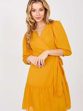 day dress Lakerta  Cocktail dress in an envelope style, made of high-quality cotton with elastane, which ensures comfort, flexibility, and perfect fit to the s