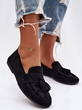 Mocassin Step in style  Women\'s moccasins made of eco suede are a comfortable and stylish option for everyday wear. The flat sole and soft insole provide comfort, 