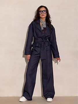 Women's pants Roco Fashion  Women\'s trousers with a zip fastening, wide cut and high waist, combine modern design with exceptional comfort. The carefully designed cut 